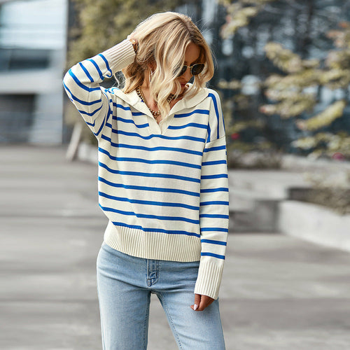 Striped Knitted Jumper Oversize Sweater