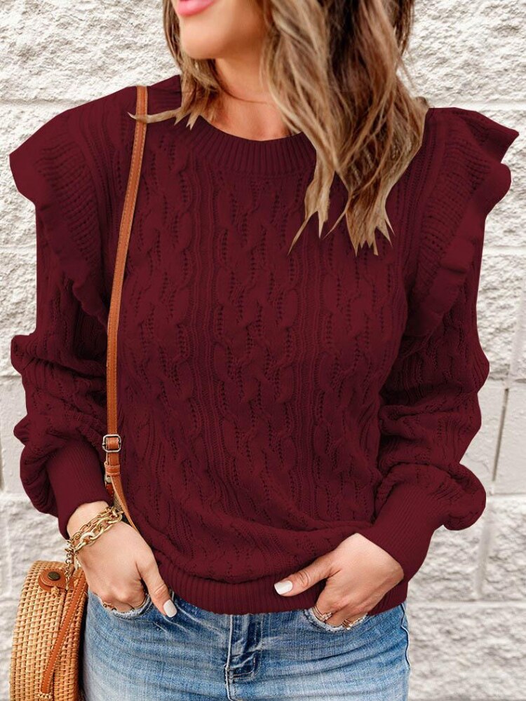 O-Neck Thickened Solid OverSized Sweater